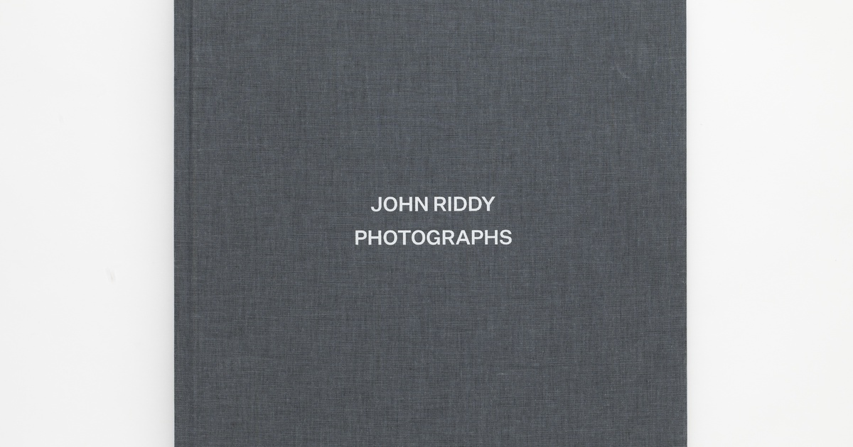 Publication: John Riddy - Photographs | Frith Street Gallery